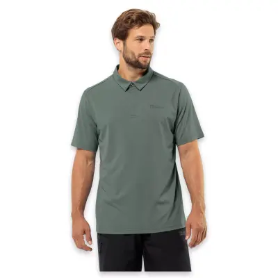 Jack Wolfskin 1809801Tr Delgami Polo M Yeşil Erkek T-Shirt 