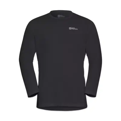 Jack Wolfskin A60291 Vonnan Ls T M Siyah Erkek T-Shirt - 3