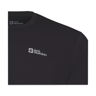 Jack Wolfskin A60291 Vonnan Ls T M Siyah Erkek T-Shirt - 5