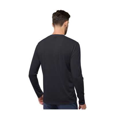 Jack Wolfskin A60291 Vonnan Ls T M Siyah Erkek T-Shirt - 2
