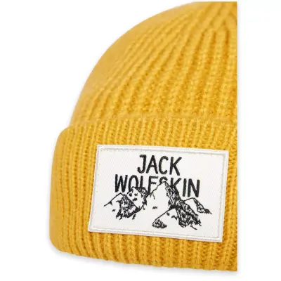 Jack Wolfskin A61610 Badge Beanie Bere Sarı Unisex Bere - Jack Wolfskin (1)