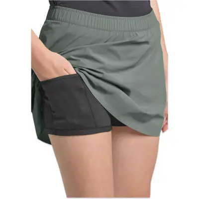 Jack Wolfskin A63787 Prelight Swift Skort W Şort Etek Yeşil Kadın Spor Etek - 4