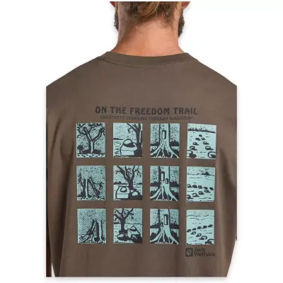 Jack Wolfskin A63857Tr Trailblazer T M Kahverengi Erkek T-Shirt - 4