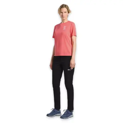 Jack Wolfskin A63953 Vonnan Graphic T W Kırmızı Kadın T-Shirt - 3