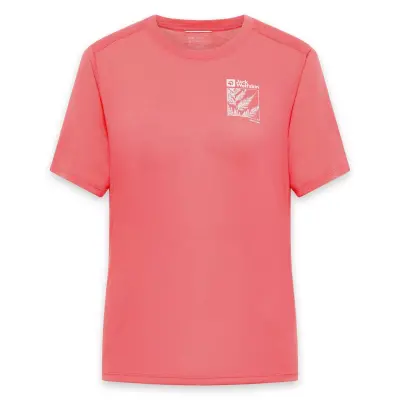 Jack Wolfskin A63953 Vonnan Graphic T W Kırmızı Kadın T-Shirt - 4