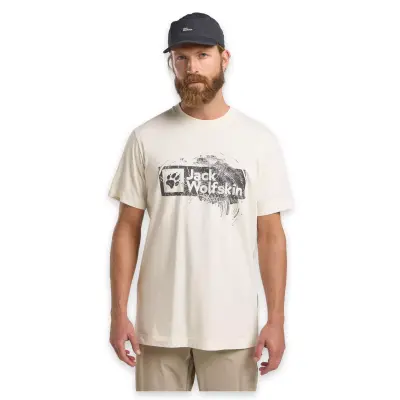 Jack Wolfskin A64116Tr Brand T M Beyaz Erkek T-Shirt 