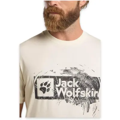 Jack Wolfskin A64116Tr Brand T M Beyaz Erkek T-Shirt - 4