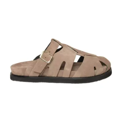 Lemoors Wlars101 Larissa Shammy Deri Günlük Bej Kadın Terlik 