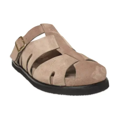 Lemoors Wlars101 Larissa Shammy Deri Günlük Bej Kadın Terlik - 3