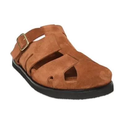 Lemoors Wlars101 Larissa Shammy Deri Günlük Kahverengi Kadın Terlik - 3