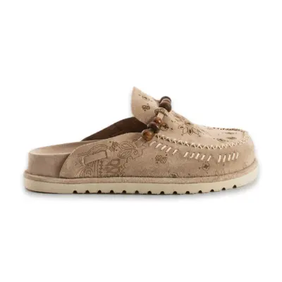 Lemoors Wrum104 Rumi Deri Günlük Önü Kapali Bej Kadın Terlik - 4