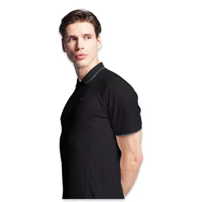 Lescon 25B1046 Kısa Kol Polo Yaka T Siyah Erkek T-Shirt - 1