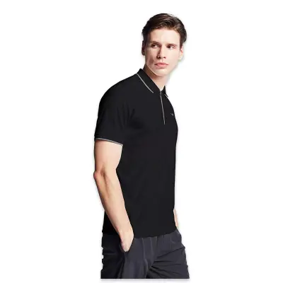 Lescon 25B1046 Kısa Kol Polo Yaka T Siyah Erkek T-Shirt - 3