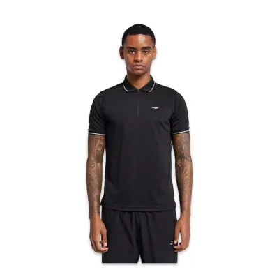 Lescon 26B-1046 Kısa Kol Polo Yaka T Siyah Erkek T-Shirt - 1