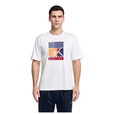 Lescon 26B-1053 Basketbol Kısa Kol Beyaz Erkek T-Shirt 