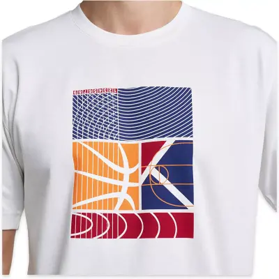 Lescon 26B-1053 Basketbol Kısa Kol Beyaz Erkek T-Shirt - 4