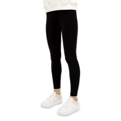 Lumberjack 26Ct125 4Fx Basic Leggins Siyah Kadın Tayt - 1