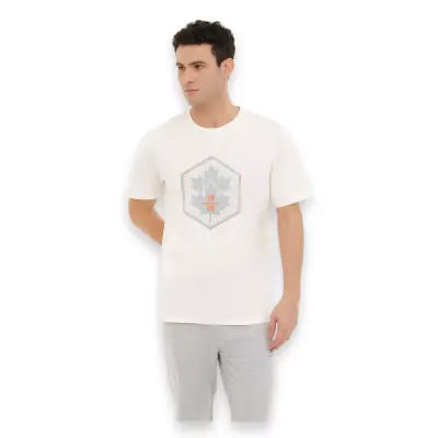Lumberjack 4M Ml Wood 11Urb343-067 4Fx Krem Erkek T-Shirt - 1