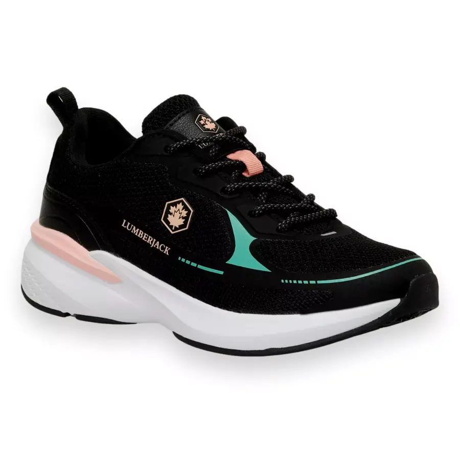 Mikan ✨ Lumberjack 4M Romina-Z 4Fx Memory Siyah Kadın Spor Ayakkabı