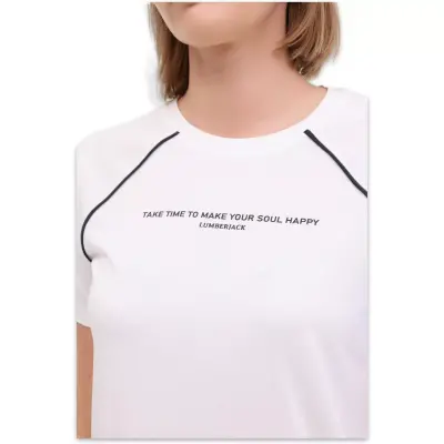 Lumberjack 5M Wl Anisa 11Ms425 5Fx Beyaz Kadın T-Shirt - 4