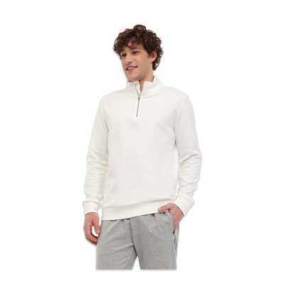 Lumberjack 5W Mb Bs47 Hzip Sw 5Pr Yari Fermuar Sweat Krem Erkek Sweatshirt - 1