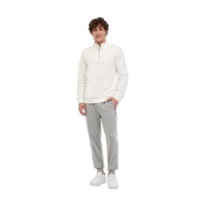 Lumberjack 5W Mb Bs47 Hzip Sw 5Pr Yari Fermuar Sweat Krem Erkek Sweatshirt - 4