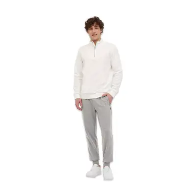 Lumberjack 5W Mb Bs47 Hzip Sw 5Pr Yari Fermuar Sweat Krem Erkek Sweatshirt - 4