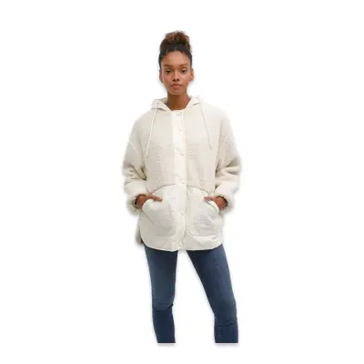 Lumberjack 5W Wl 6Hannah 6Ct2008 5Pr Teddy Jacket Krem Kadın Ceket - 1