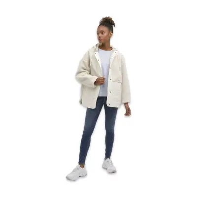 Lumberjack 5W Wl 6Hannah 6Ct2008 5Pr Teddy Jacket Krem Kadın Ceket - 3