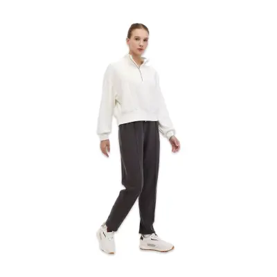 Lumberjack 5W Wl Denil Yog1-9 5Pr Half Full Zip Krem Kadın Sweatshirt - 3