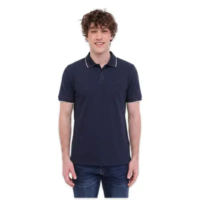 Lumberjack 6M Mb Vyn 12Bs115 6Fx Polo Yaka Lacivert Erkek T-Shirt 