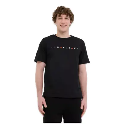 Lumberjack 6M Ml Messus 11Urbng2022 6Fx Kısa Kolu Siyah Unisex T-Shirt 