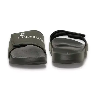 Lumberjack 6M Norman 6Fx Tek Bant Cırtlı Haki Erkek Terlik - 4