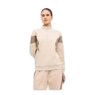 Lumberjack 6M Wl 18Merybel-Fz2 6Fx Sweat Bej Kadın Sweatshirt - 1