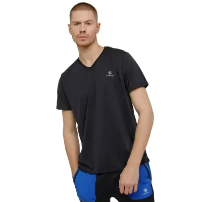 Lumberjack Ct111 Basic Modal V Neck Siyah Erkek T-Shirt 
