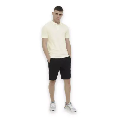 Lumberjack Ct953 101079283 Basic Polo Kırık Beyaz Erkek T-Shirt - 3