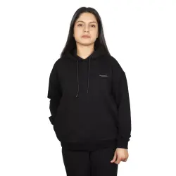 Lumberjack Sn80 Basic Hoodie Sweat Siyah Kadın Sweatshirt 