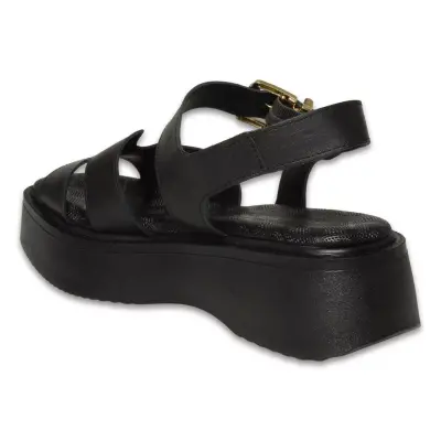 Mammami D26Ys-2915 Günlük Siyah Kadın Sandalet - 4