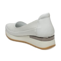 Mammamia D23Ya3250Z Dolgu Topuklu Beyaz Kadın Ayakkabı - 4