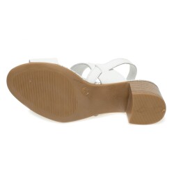 Mammamia D23Ys1355Z Topuklu Beyaz Kadın Sandalet - 5
