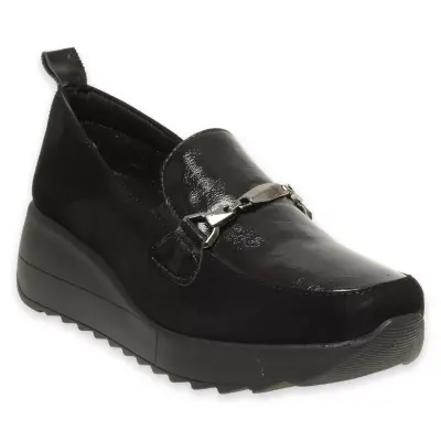 Mammamia D24Ka-3485Z Günlük Siyah Rugan Kadın Ayakkabı - 1