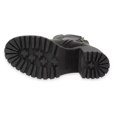 Mammamia D24Kb-1505 Günlük Topuklu Siyah Kadın Bot - 5