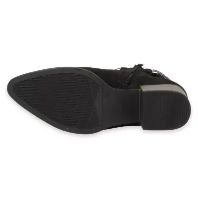 Mammamia D24Kb-4135 Günlük Topuklu Süet Siyah Kadın Bot - 5