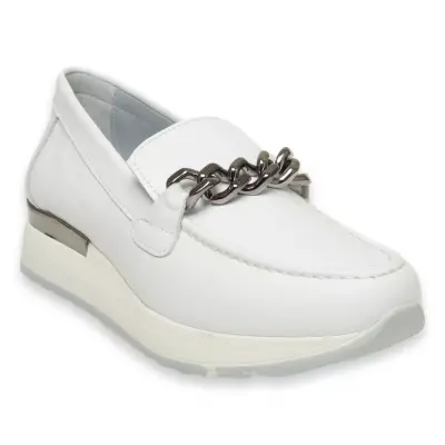Mammamia D24Ya-3075Z Dolgu Topuk Beyaz Kadın Ayakkabı - 1