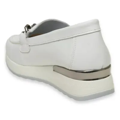 Mammamia D24Ya-3075Z Dolgu Topuk Beyaz Kadın Ayakkabı - 4