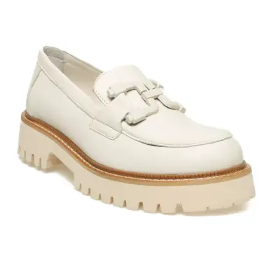Mammamia D24Ya-3165Z Günlük Kırık Beyaz Kadın Ayakkabı 