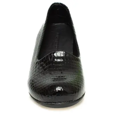 Mammamia D24Ya-3285Z Topuklu Siyah Rugan Kadın Ayakkabı - 3