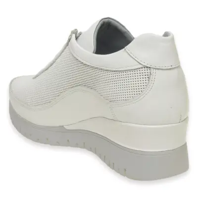 Mammamia D24Ya-3525Z Dolgu Topuk Beyaz Kadın Ayakkabı - 4