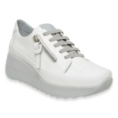 Mammamia D24Ya-3730Z Dolgu Topuklu Beyaz Kadın Ayakkabı 