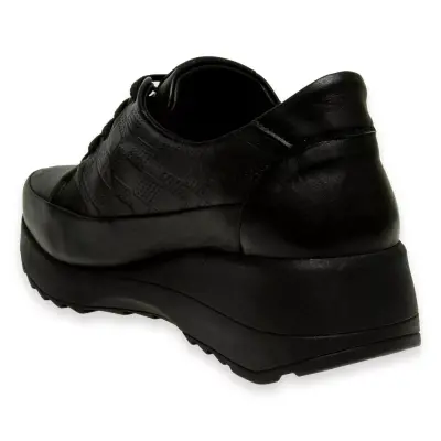 Mammamia D24Ya-3730Z Dolgu Topuklu Siyah Kadın Ayakkabı - 4